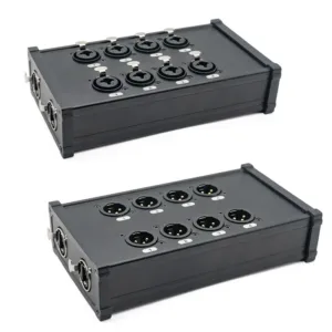 XLR/DMX/AES-EBU til Ethercon-kompatibel RJ45 CAT5/CAT6 Ethernet-forlænger med kabler JYBN