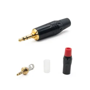 3,5 mm stereo stik sortbelagt med guldkontakt JYS23